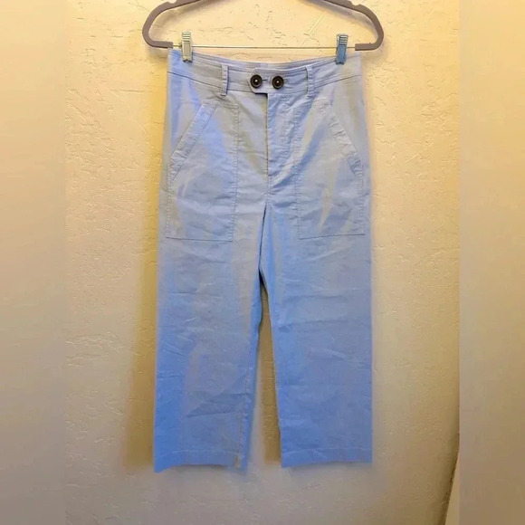 Maeve Light Blue Wide Leg Pants - Picture 3 of 7